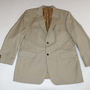 D. Fine Las Vegas Mens Blazer Size 42 Regular Tan Beige Vitale Barberis Caronico